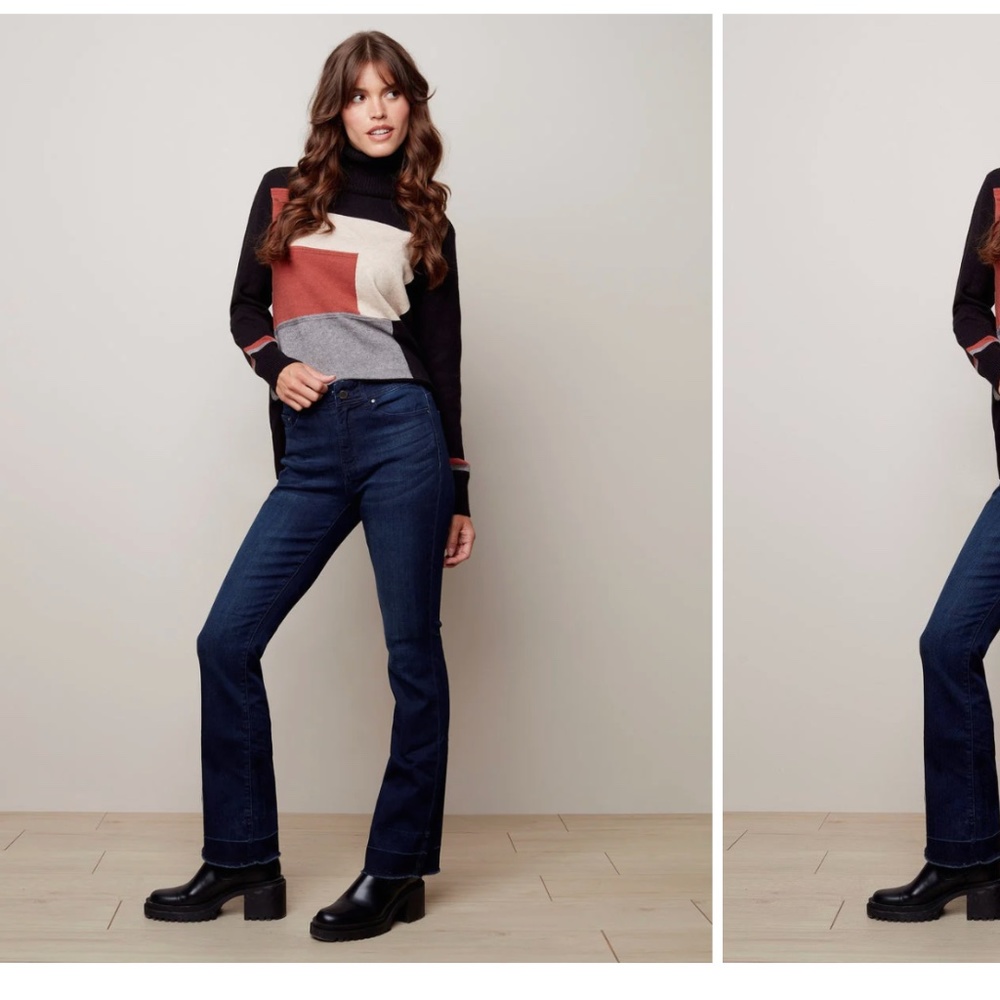 Charlie B Blue Black Flares